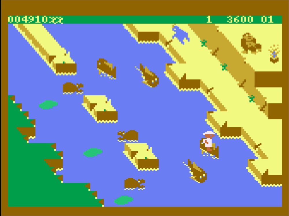 Gameplay of Congo Bongo for Atari 8 Bit